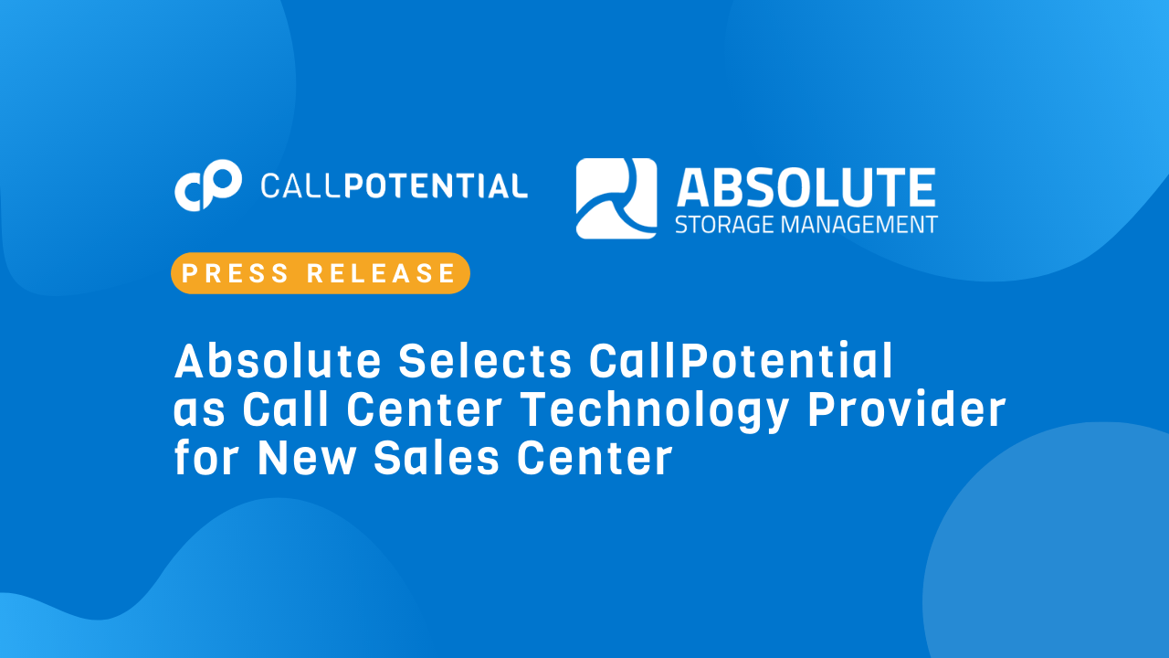Absolute Storage Management Selects CallPotential as Call Center
